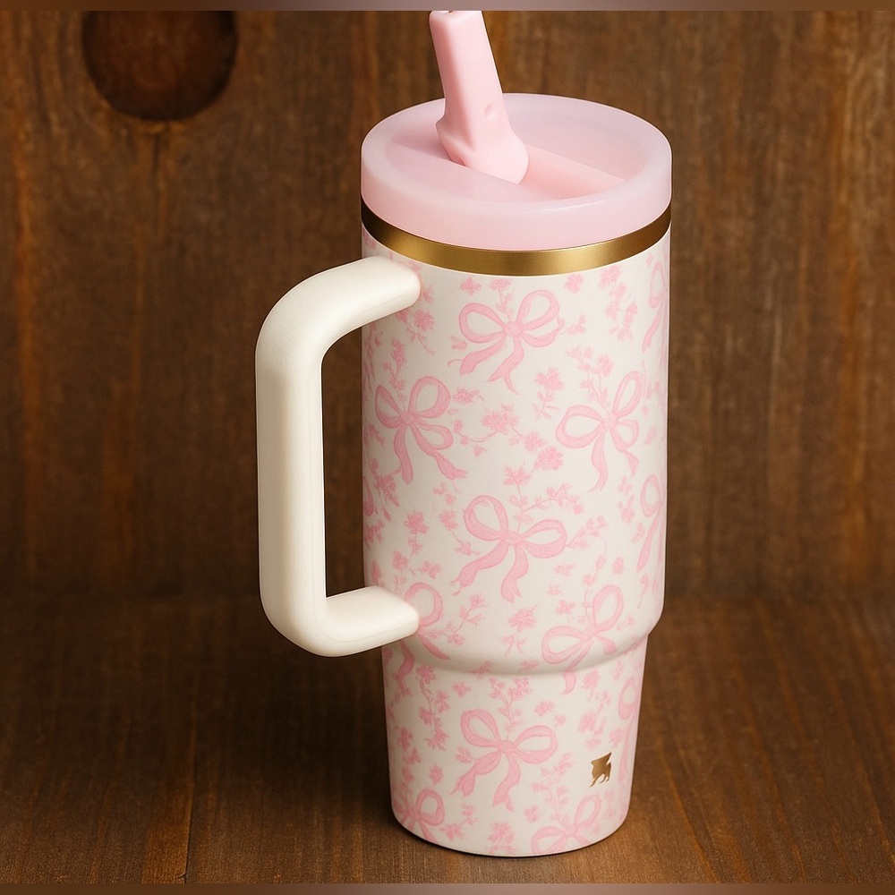 Stanley 1913 x LoveShackFancy Holiday Quencher® Coquette Bow Chantilly - Picture 2 of 4